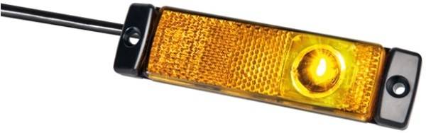 HELLA 2PS 008 645-887 Seitenmarkierungsleuchte - LED - 24V - Anbau - Lichtscheibenfarbe: gelb - Kabe