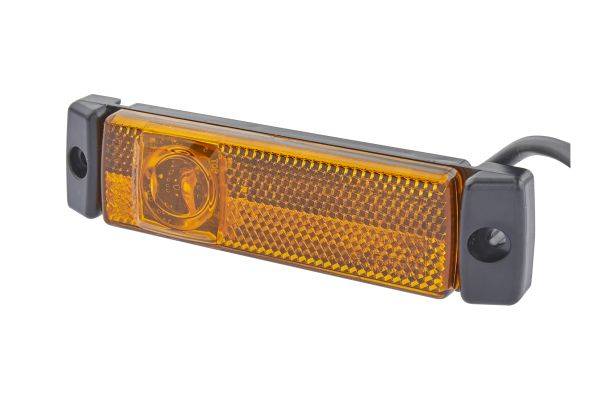 HELLA 2PS 008 645-981 Seitenmarkierungsleuchte - LED - 12V - Anbau - Lichtscheibenfarbe: gelb - Kabe