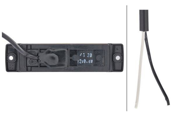 HELLA 2PS 008 645-981 Seitenmarkierungsleuchte - LED - 12V - Anbau - Lichtscheibenfarbe: gelb - Kabe