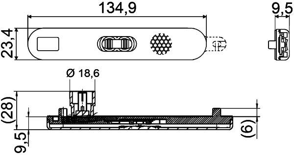 HELLA 2PS 009 226-011 Seitenmarkierungsleuchte - LED - 24V - Lichtscheibenfarbe: gelb - Kabel: 195mm