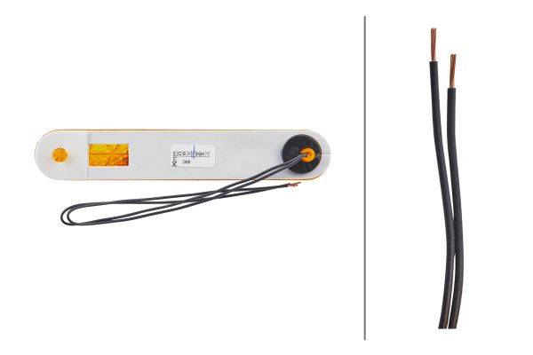 HELLA 2PS 009 226-021 Seitenmarkierungsleuchte - LED - 12V - Lichtscheibenfarbe: gelb - Kabel: 195mm