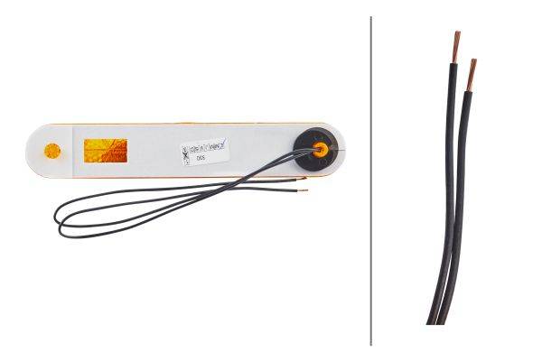 HELLA 2PS 009 226-031 Seitenmarkierungsleuchte - LED - 24V - geklebt - Lichtscheibenfarbe: gelb - Ka