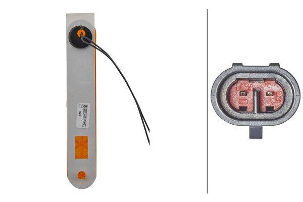 HELLA 2PS 009 226-167 Seitenmarkierungsleuchte - 24V - Stecker: AMP