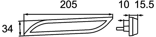 HELLA 2PS 013 305-131 Seitenmarkierungsleuchte - Shapeline Style - LED - 12/24V - geschraubt - Licht