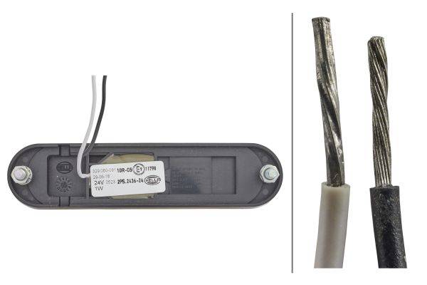 HELLA 2PS 329 060-081 Seitenmarkierungsleuchte - LED - 24V - Anbau - Lichtscheibenfarbe: gelb - link