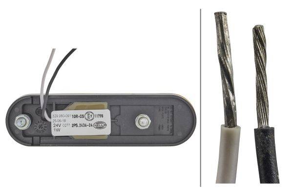 HELLA 2PS 329 060-091 Seitenmarkierungsleuchte - LED - 24V - Anbau - Lichtscheibenfarbe: gelb - link
