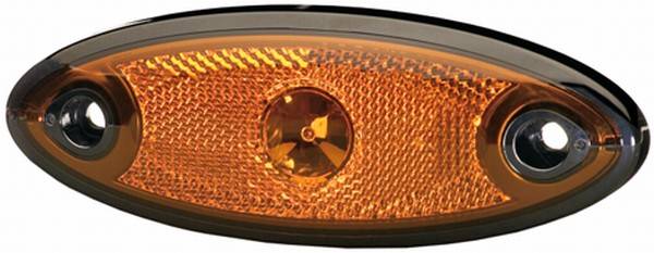 HELLA 2PS 344 690-627 Seitenmarkierungsleuchte - OneLED - 24V - oval - Anbau - Lichtscheibenfarbe: o