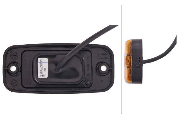 HELLA 2PS 345 600-011 Seitenmarkierungsleuchte - LED - 24V - Anbau - Lichtscheibenfarbe: gelb - LED-