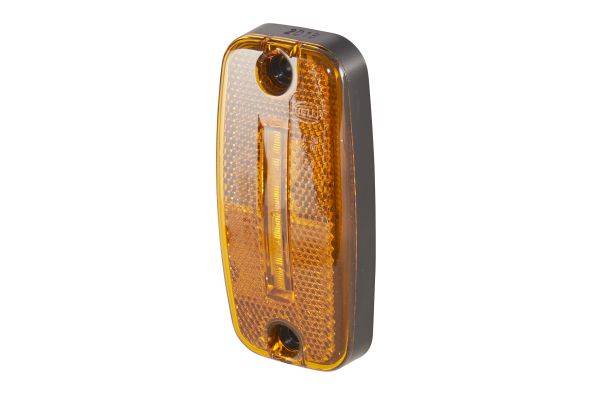 HELLA 2PS 345 600-657 Seitenmarkierungsleuchte - LED - 12V - Anbau - Lichtscheibenfarbe: gelb - Kabe