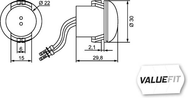 HELLA 2TM 357 011-011 Schlussleuchte - Valuefit - LED - 12/24V - Einbau