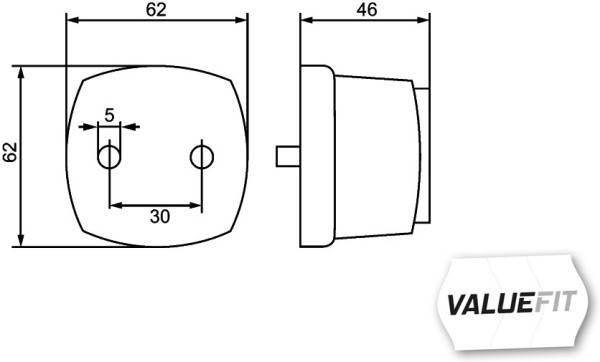 HELLA 2PG 357 012-021 Positionsleuchte - Valuefit - vorne
