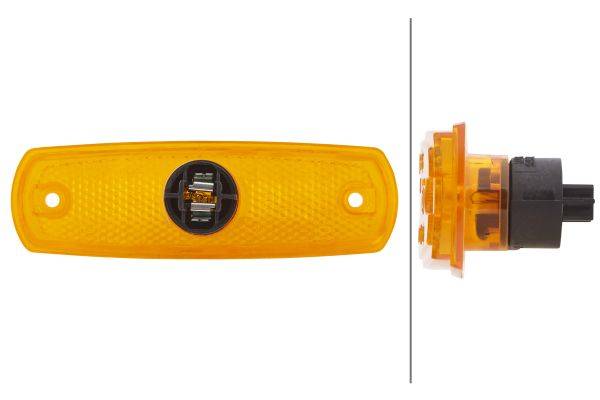 HELLA 2PS 962 964-012 Seitenmarkierungsleuchte - 24V - Einbau - Lichtscheibenfarbe: gelb - links/rec