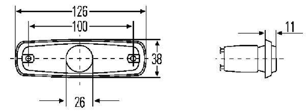 HELLA 2PG 962 964-051 Positionsleuchte - 24V - Einbau - links/rechts