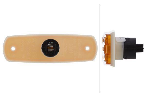 HELLA 2PS 962 964-031 Seitenmarkierungsleuchte - 12V - Einbau - Lichtscheibenfarbe: gelb - links/rec