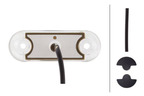 HELLA 2PS 980 868-211 Seitenmarkierungsleuchte - LED - 12/24V - Kabel: 2500mm