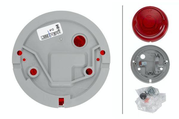 HELLA 2SA 001 259-751 Schlussleuchte - 12/24V - Anbau - Lichtscheibenfarbe: rot - hinten/links/oben/