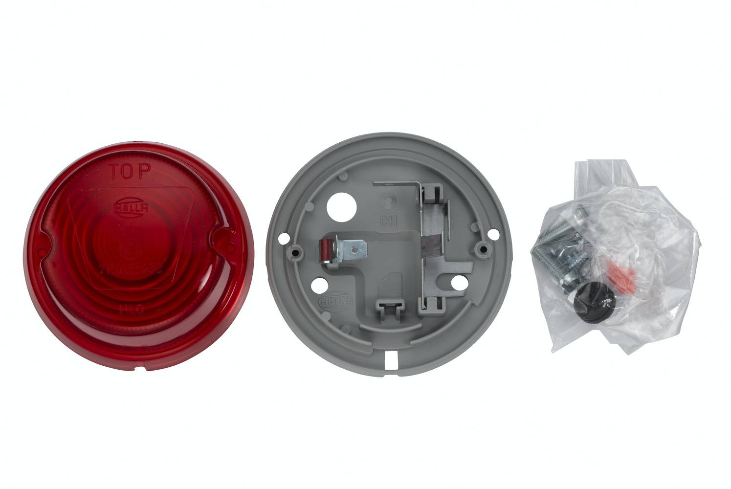HELLA 2SA 001 259-751 Schlussleuchte - 12/24V - Anbau - Lichtscheibenfarbe: rot - hinten/links/oben/
