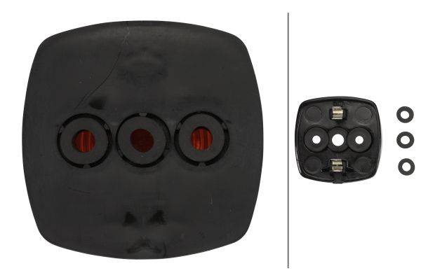 HELLA 2SA 003 057-021 Schlussleuchte - 12/24V - Anbau - Lichtscheibenfarbe: rot - hinten links/hinte