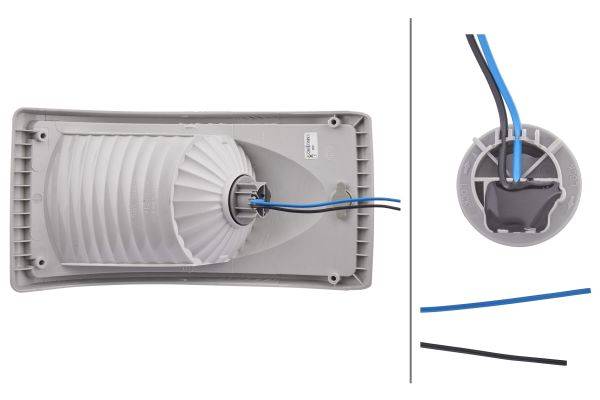 HELLA 2SA 008 805-001 Schlussleuchte - 12/24V - Einbau - Lichtscheibenfarbe: rot - links/rechts
