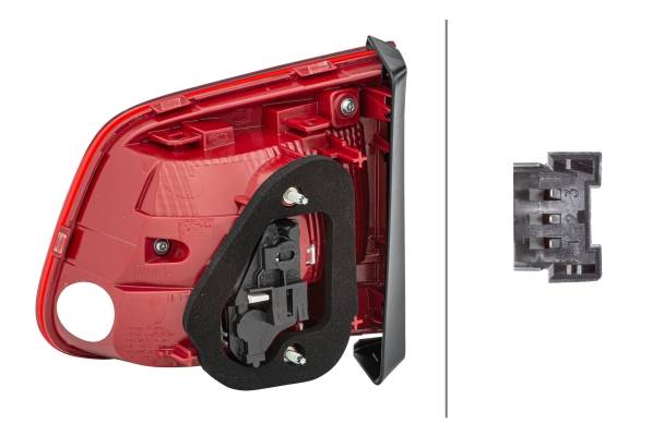 HELLA 2SA 010 739-091 Heckleuchte - Glühlampe - rot - innerer Teil/oberer Teil - links - für u.a. VW