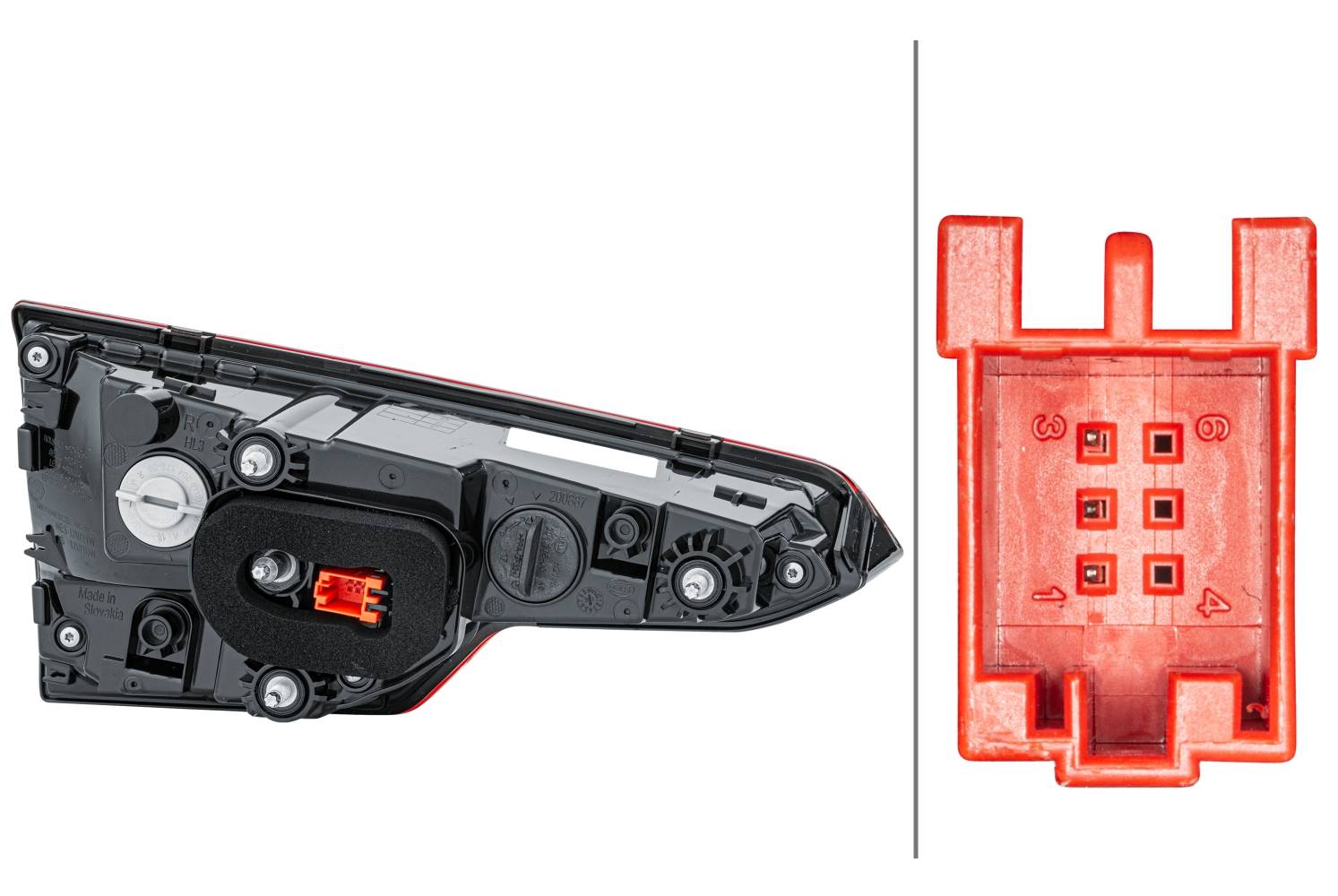 HELLA 2SA 012 249-101 Heckleuchte - Glühlampe - innerer Teil - rechts - für u.a. Audi (Faw) A4L (B9,