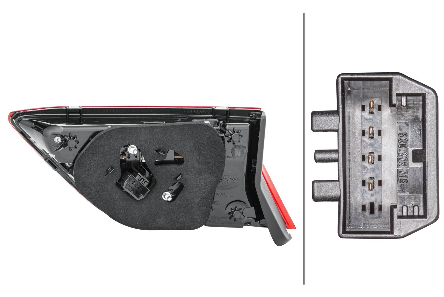 HELLA 2SA 012 520-051 Heckleuchte - LED - rot - innerer Teil/oberer Teil - links - für u.a. VW Tigua