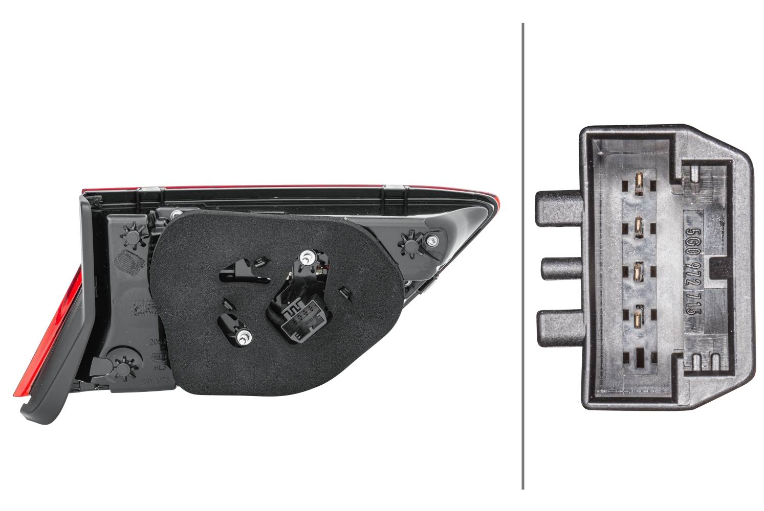 HELLA 2SA 012 520-061 Heckleuchte - LED - rot - innerer Teil/oberer Teil - rechts - für u.a. VW Tigu