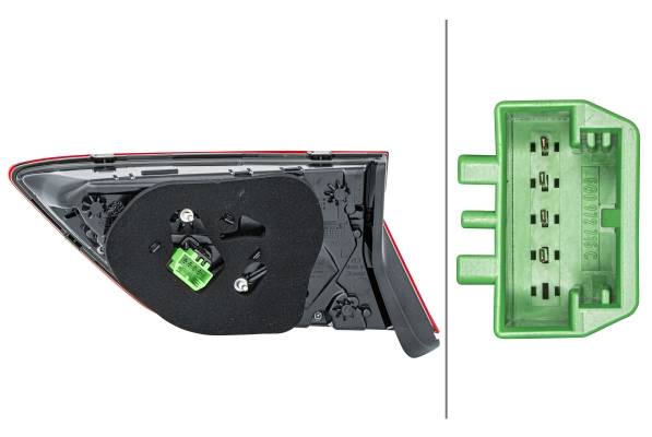 HELLA 2SA 012 522-111 Heckleuchte - LED - dunkel/rot - innerer Teil/oberer Teil - links - für u.a. V