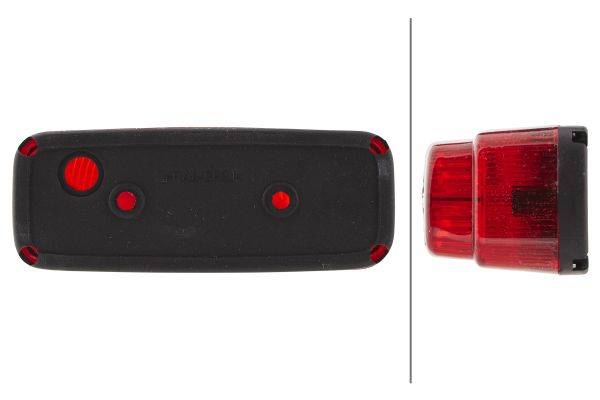 HELLA 2SA 997 027-001 Schlussleuchte - Anbau/Steckanschluss - Lichtscheibenfarbe: rot - links/rechts