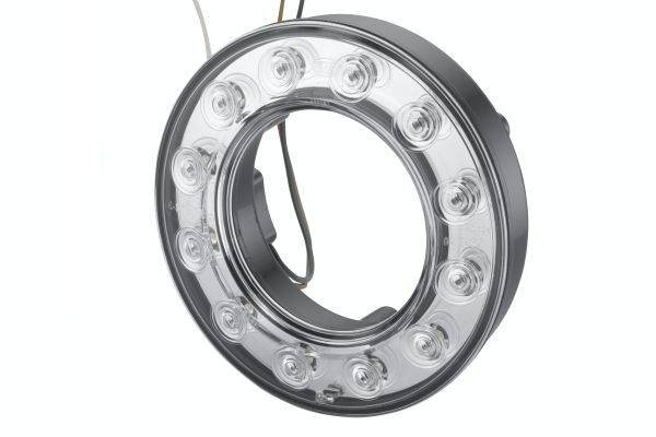 HELLA 2SB 008 405-101 Heckleuchte - LED - 12V - rund - Einbau - Lichtscheibenfarbe: glasklar - LED-L