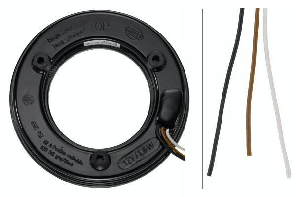 HELLA 2SB 008 405-101 Heckleuchte - LED - 12V - rund - Einbau - Lichtscheibenfarbe: glasklar - LED-L