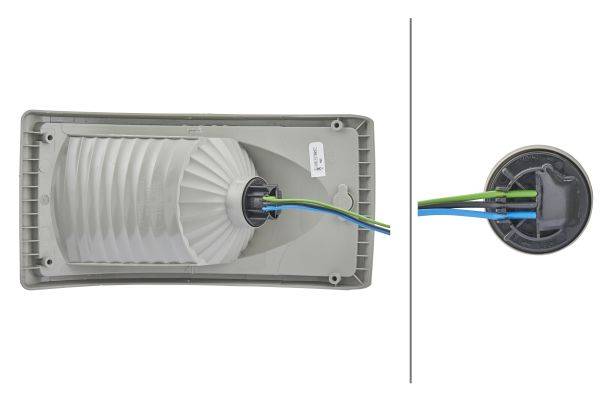 HELLA 2SB 008 805-021 Heckleuchte - 12/24V - Einbau - Lichtscheibenfarbe: rot - links/rechts