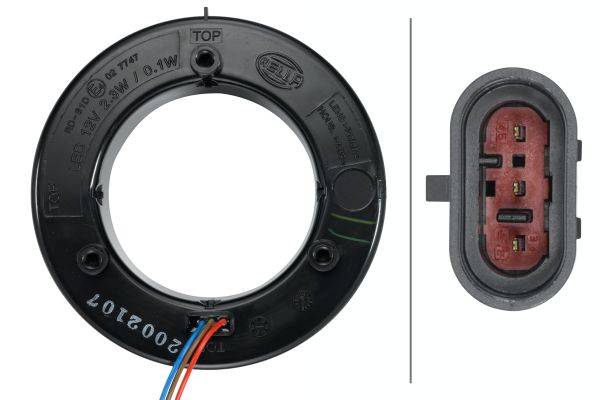 HELLA 2SB 009 362-021 Heckleuchte - LED - 12V - Ringform - Einbau - Lichtscheibenfarbe: glasklar/wei