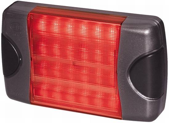 HELLA 2SB 980 606-201 Heckleuchte - DuraLED - LED - 12/24V - Anbau - Lichtscheibenfarbe: glasklar -