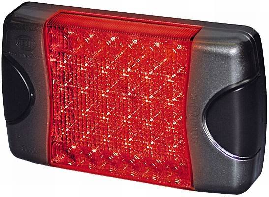 HELLA 2SB 980 606-701 Heckleuchte - DuraLED - LED - 12/24V - Anbau - Lichtscheibenfarbe: glasklar -