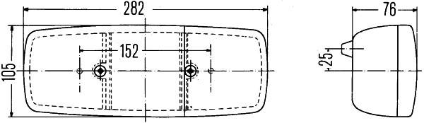 HELLA 2SE 001 699-071 Heckleuchte - links