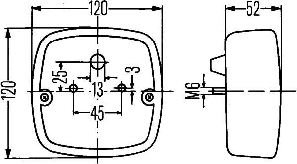 HELLA 2SD 002 514-161 Heckleuchte - Anbau - links/rechts