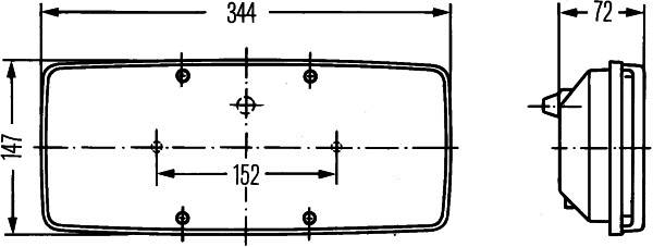 HELLA 2SE 003 167-041 Heckleuchte - Anbau - rechts
