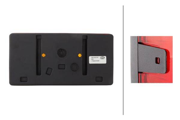 HELLA 2SD 006 040-041 Heckleuchte - 12/24V - Anbau - rechts