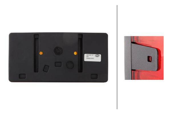 HELLA 2SD 006 040-131 Heckleuchte - 12/24V - Anbau - links