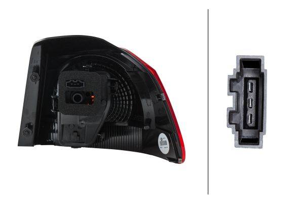 HELLA 2SD 009 922-091 Heckleuchte - Glühlampe - äusserer Teil - links - für u.a. VW Golf VI (5K1)