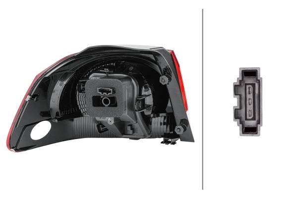 HELLA 2SD 009 922-141 Heckleuchte - Glühlampe - äusserer Teil - rechts - für u.a. VW Golf VI (5K1)