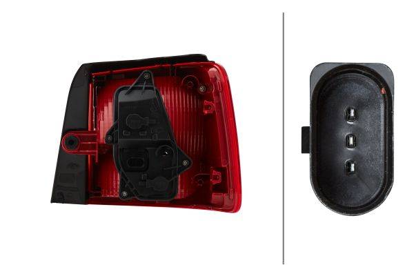 HELLA 2SD 010 468-091 Heckleuchte - Glühlampe - weiß/rot - äusserer Teil - links - für u.a. VW Toura