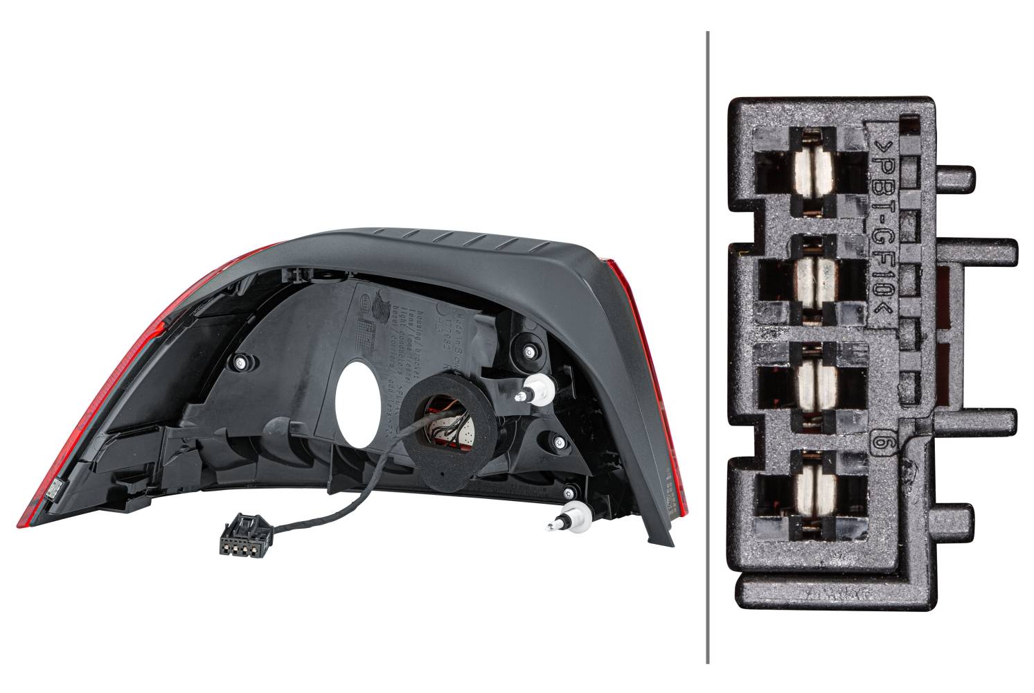 HELLA 2SD 010 697-121 Heckleuchte - LED - glasklar/rot - äusserer Teil - rechts - für u.a. VW Eos (1
