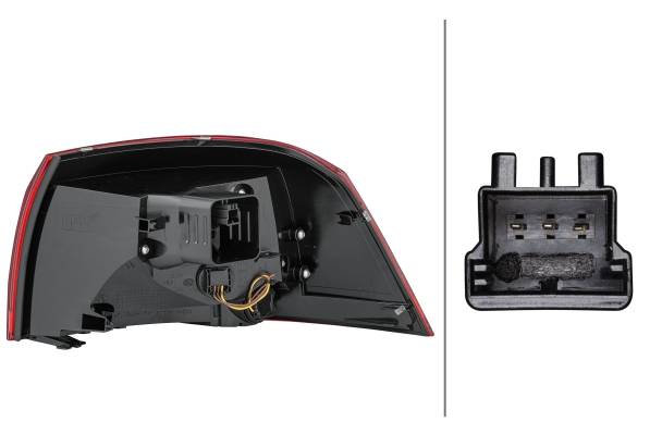 HELLA 2SD 010 970-031 Heckleuchte - LED - äusserer Teil - links - für u.a. VW Golf VI Convertible (5