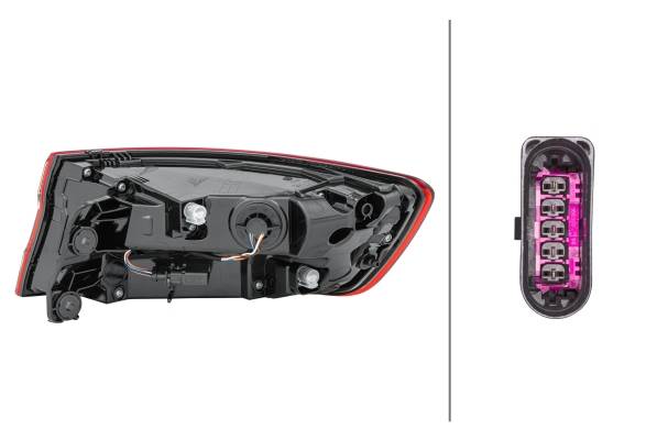 HELLA 2SD 012 246-051 Heckleuchte - LED - äusserer Teil - links - für u.a. Audi (Faw) A4L (B9, 868,