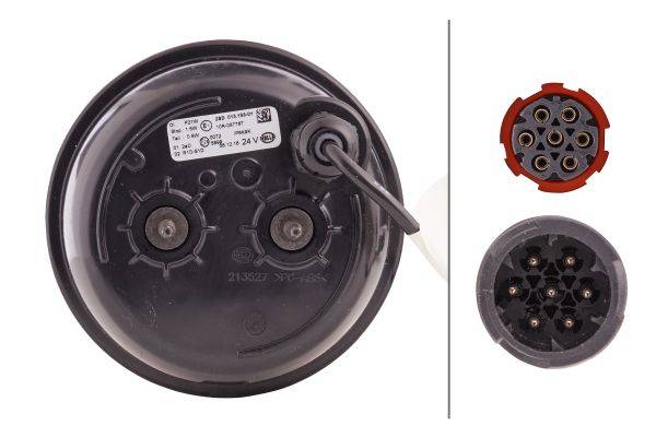 HELLA 2SD 013 155-011 Heckleuchte - LED/Hybrid - 24V - Stehbolzen - Kabel: 300mm - links/rechts