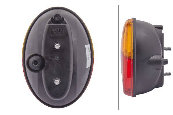 HELLA 2SD 343 130-011 Heckleuchte - Agroluna - 12/24V - Anbau/Einbau - Lichtscheibenfarbe: gelb/rot