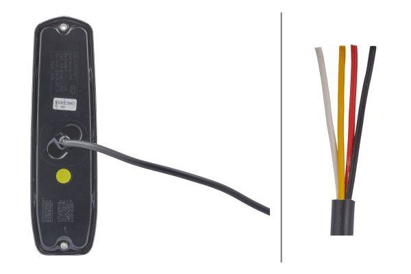 HELLA 2SD 343 910-001 Heckleuchte - Lean LED - LED - 12/24V - Anbau - Lichtscheibenfarbe: glasklar -