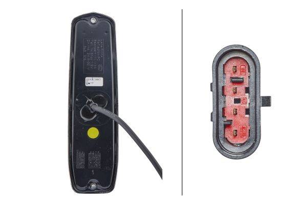 HELLA 2SD 343 910-017 Heckleuchte - Lean LED - 12/24V - Anbau - Lichtscheibenfarbe: glasklar - Kabel